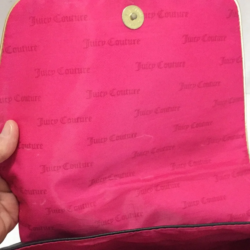 Juicy Couture Black and Pink Backpack Purse Bag